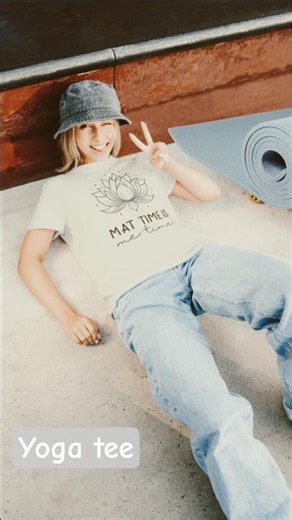 Mat Time = Me Time 🧘‍♀️ The Yoga Tee You’ll LIVE In 💫 #yogafashion
