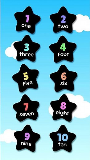 Count Stars from 1 to 10 ⭐️ | Numbers Song #phonicsong #numbers #english #phonics #nurseryrhymes