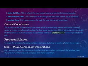 How to Pass Variables Between GUI Classes in Java Swing