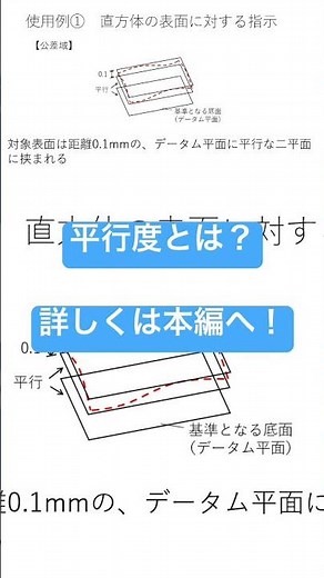 【幾何公差】平行度とは？基本を解説！ #平行度 #設計 #測定 #松井製作所チャンネル