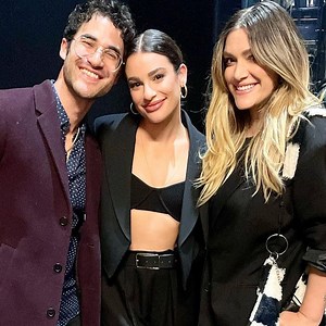 See Lea Michele’s Mini Glee Reunion With Darren Criss at Her Funny Girl Broadway Show