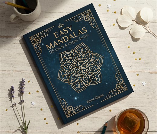 125 Easy Flower Mandalas Coloring Book for Adults, Simple & Elegant Designs, Relaxation Patterns, Zen Mandala Art, Printable PDF Download - Etsy