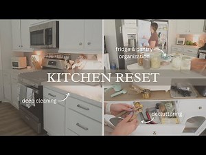 Kitchen Reset & Deep Clean | Declutter + Organize My Fridge & Pantry