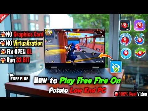 (New) How To Play FreeFire In Low End PC Without GPU & VT