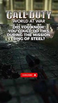 Did You Know You Could Do This During The Mission RING OF STEEL In COD WAW #shorts