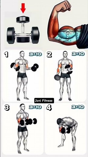 5 Powerfull Dumbbell Biceps Workout to Transform Arms | #workout #bicepsworkout