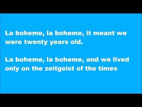 La Boheme English lyric video