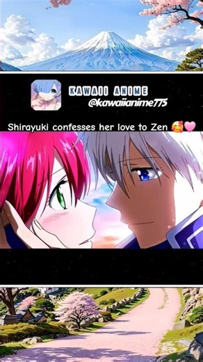 Shirayuki confesses her love to him ❤️ #anime #animeedit #shorts