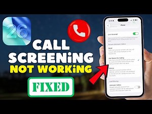 How to Fix Call Screening Not Working iOS 26 I Fix Call Screening Not Showing!