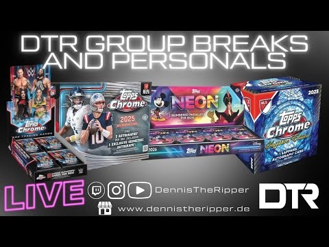 NFL & WWE Chrome Waveparty! Disney Neon! MLB Breakers! DTR Group Breaks & Personals