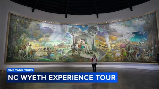 60-foot N. C. Wyeth mural back on public display after nearly 2 decades