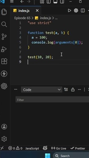 JavaScript Interview Trap 😳 arguments Object Changes Automatically | Strict vs Non-Strict