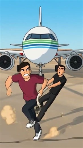 Super Strength Challenge: Can Two Men Pull a Huge Plane? 😲✈️”