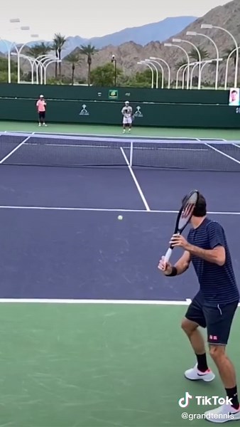 Roger Federer Training Rally Highlights