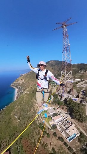 11K views · 345 reactions | walking the line 鸞⚖️ @jaantastic broke the record for the world’s longest slackline 磊 #slackline #worldrecord #balance #extremesports #redbull #givesyouwiiings | Red Bull Adventure | Facebook