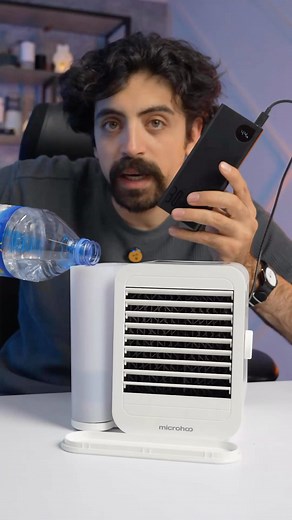 ‎جانبی | Janebi‎ | ‎⁨ خوراک روزای بی‌برقیه! 🔋🔥 با فن خنک‌کننده Microhoo حتی تو قطعی برق هم خنک می‌مونی! 🔹کولر رو بفرست تا لینک و مشخصات کاملشو برات بفرستیم....‎ | Instagram