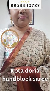 Kota doria saree for summers with lovely handblocks at very very reasonable prices https://wa.me/919958810727 #elitekalaa #kotadoriasaree #sareeforsummers #SummerVibes #aiba | AIBA 4.0 : All India BusinessWomen's Association