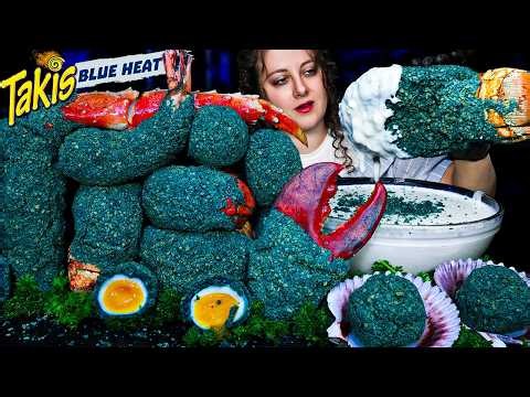 DESHELLED SEAFOOD BOIL MUKBANG | KING CRAB LEGS | BLUE HEAT TAKIS | LOBSTER TAIL | ASMR FOOD