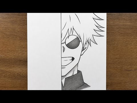 Gojo Satoru Drawing Tutorial | How to Draw Gojo