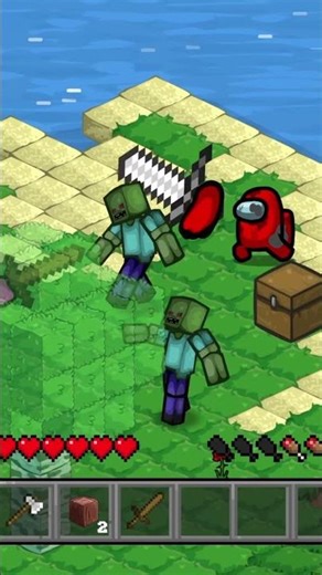 Epic Zombie Battle... But CREEPER! 🧟‍♂️💥 Among Us x Minecraft #amongus #amonguszombie #minecraft