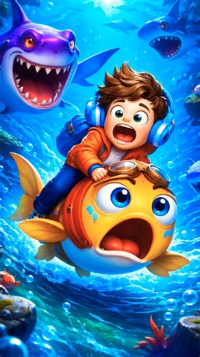 🎯🐠 LITTLE FISH IN BIG TROUBLE! GIANT SHARK CHASE! 🐟🦈 | AQUARIUM CRUSH GAMEPLAY 🎀🎮