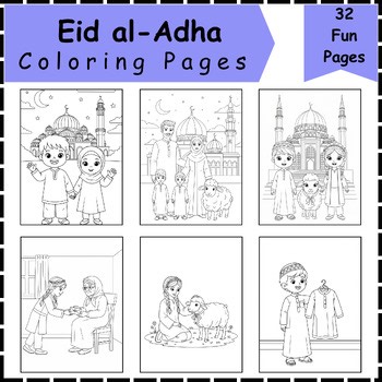 Eid al-Adha Coloring Pages | Islamic Holiday Activity for Kids