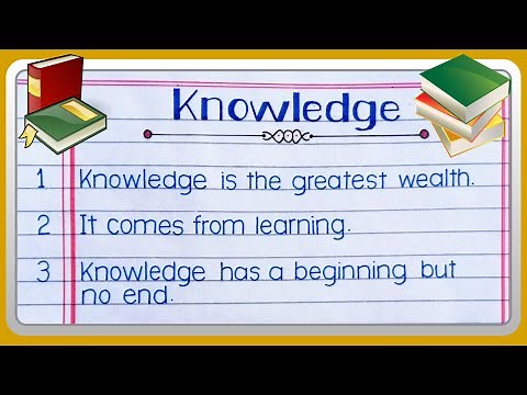 Knowledge is power | 10 lines on knowledge is power