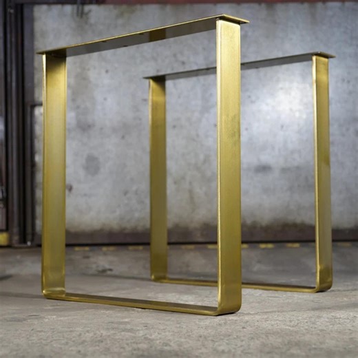 Buy Gold Dining Table Legs, U-shaped Table Legs With Bent Corners, Modern Metal Table Legs, Flat Steel Table Legs, Metal Desk Legs, Set of 2 Online in India - Etsy