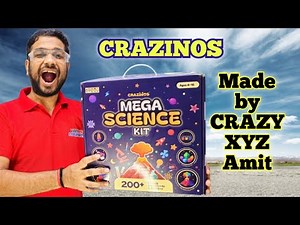 CRAZINOS unboxing Mega Science Kit ⁨| Easy Science Experiments | Science Projects #science #crazyxyz