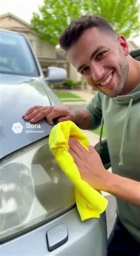 Toothpaste Cleans Headlights Like New #Shorts #CarHack #Viral #DIY #fyp #howto #viral
