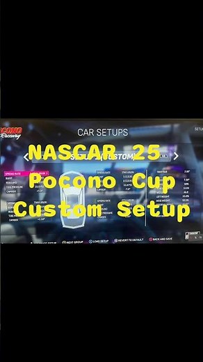 Nascar 25 Pocono Cup Custom Setup!