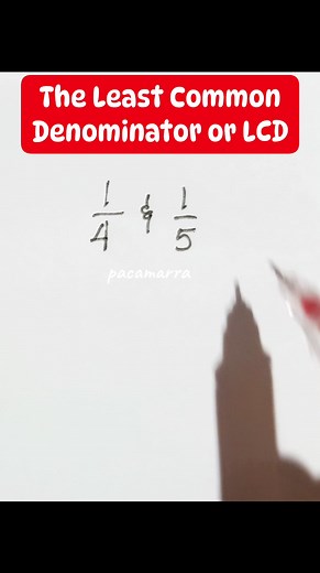 The Least Common Denominator or LCD #math #LCD #LCM #fractions | Jhi Pacamarra | Facebook