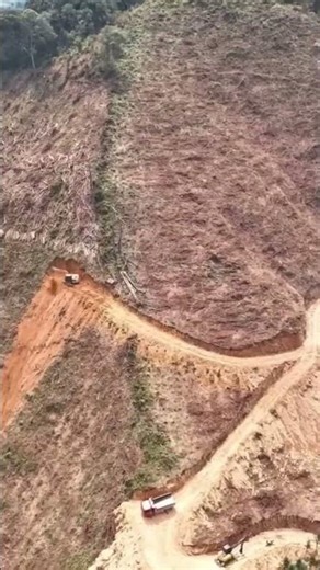 road construction process in hilly areas #shorts