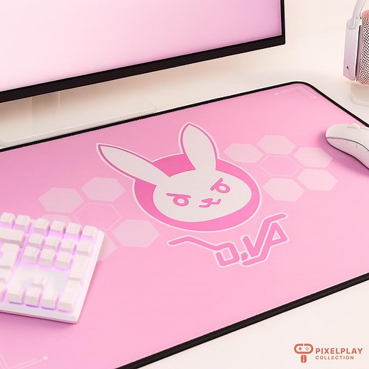 D.va Mouse Pad Overwatch 2 Gaming Desk Mat Pink Gamer Girl Mousepad XL Mouse Mat Gaming PC Accessories Cute Back to School Dorm Room Decor - Etsy
