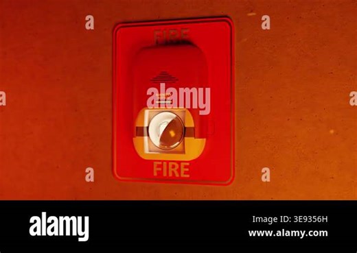 Red Fire Bell Ringing 2 Stock Video Footage - Alamy