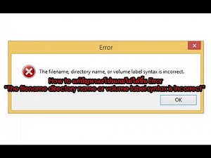 แก้ปัญหาลงโปรแกมไม่ได้ขึ้น Error The filename directory name or volume label syntax is incorrect