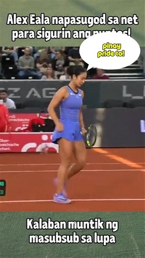 Alex Eala napasugod sa net para siguraduhin ang puntos, Galing! 🤯🎾 #tennis #alexeala #shorts
