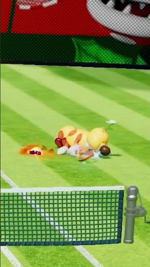 WIGGLER BURNS HIMSELF REPEATEDLY! | Mario Tennis Fever | #shorts