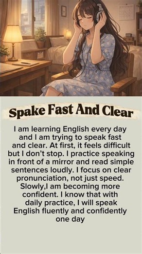 Spake Fast And Clear | English listening & Reading Practice #englishforbeginners