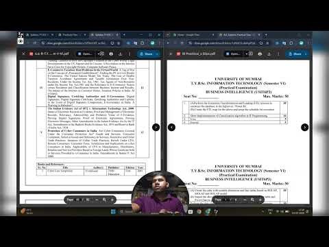 TY BSC IT SEM 6 BIDA practical slip with updated syllabus #learnsomethings #bi #bida #tybscit