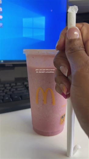 Delicious Strawberry Banana Smoothie at McDonald's