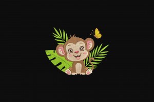 Monkey Machine Embroidery Design, Monkey Embroidery Designs, Monkey Embroidery Files, 5 Sizes, Instant Download - Etsy Canada