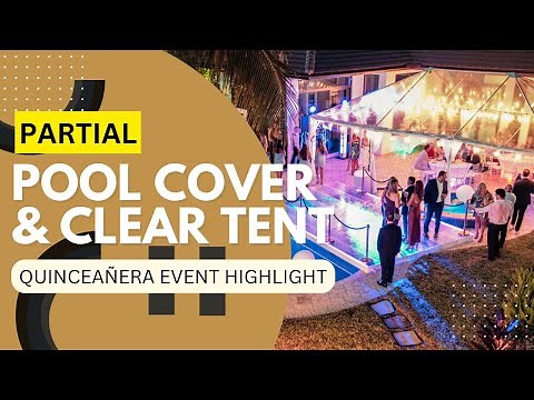 Partial Plexi Glass Pool Cover Dance Floor | Golden Moments & Events