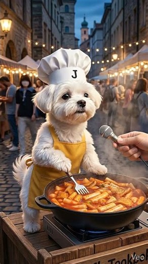 주식 하한가 맞고 유럽에서 떡볶이 파는 강아지 근황