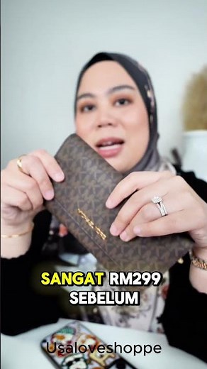 Michael Kors Jet Set Travel Large Trifold Wallet in Signature Brown (35F8GTVF3B)