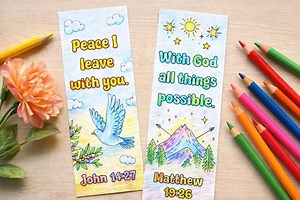 Memory Verse Coloring Bookmarks Bible Bookmarks Coloring Set Printable Scripture Bookmarks for Christian Kids Bible Accessories Bible Study - Etsy