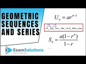 Geometric Progression: General term and Sum Video Lecture | Mathematics (Maths) Class 11 - Commerce