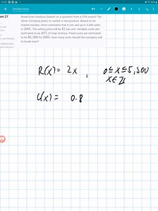 A company that manufactures automatic blowdown control valves (for applications where boilers are operated unsupervised for 24 to 36 hours) has fixed cost of  160,000 per year and variable cost of  400 per valve. If the company expects to sell 12,000 valves per year. determine the selling price in order for the company to (a) break even, and (b) make a profit of  400.000 per year. | Numerade