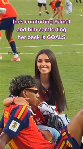 Inés García comforting Lamine Yamal and him comforting her back is GOALS 😭