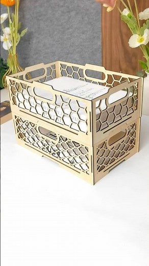 Silky smooth laser cuts!✨ Stackable boxes made with NEJE Laser Cutter